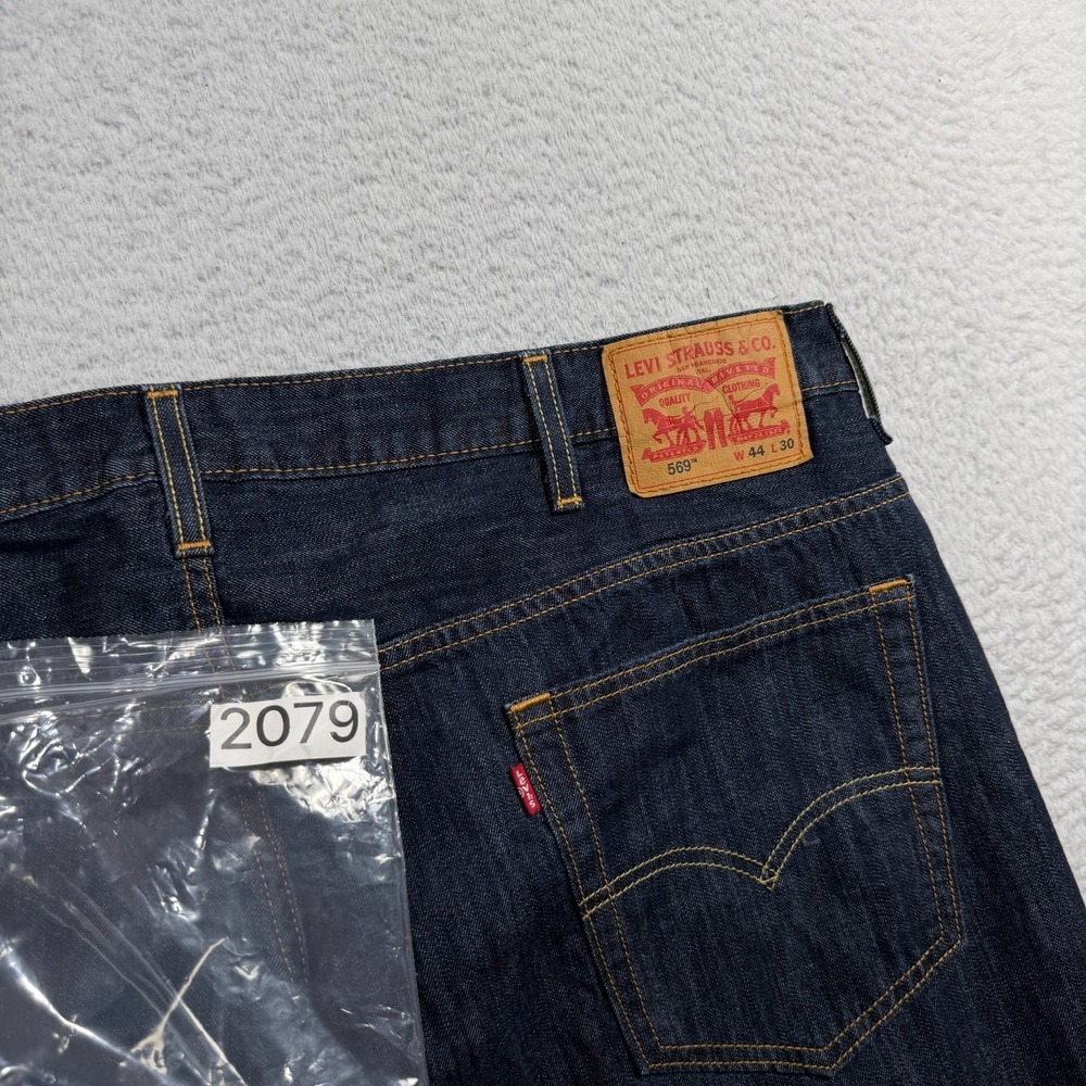 Levis 569 Loose Straight Jeans Mens 44x30 (44x27) Blue Baggy Relaxed Fit Denim - Picture 12 of 12